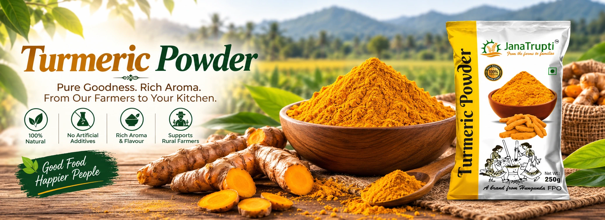 turmeric powder banner